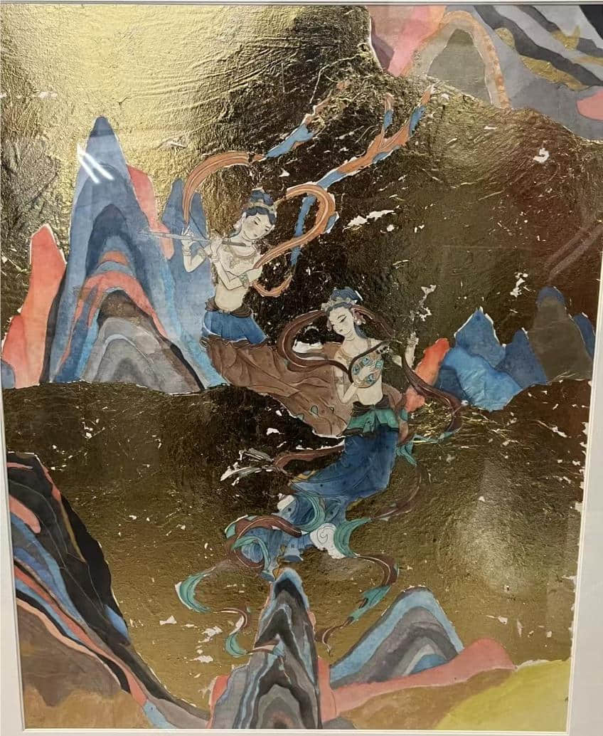 王硕《敦煌双人飞天》金艺 王志华.jpg