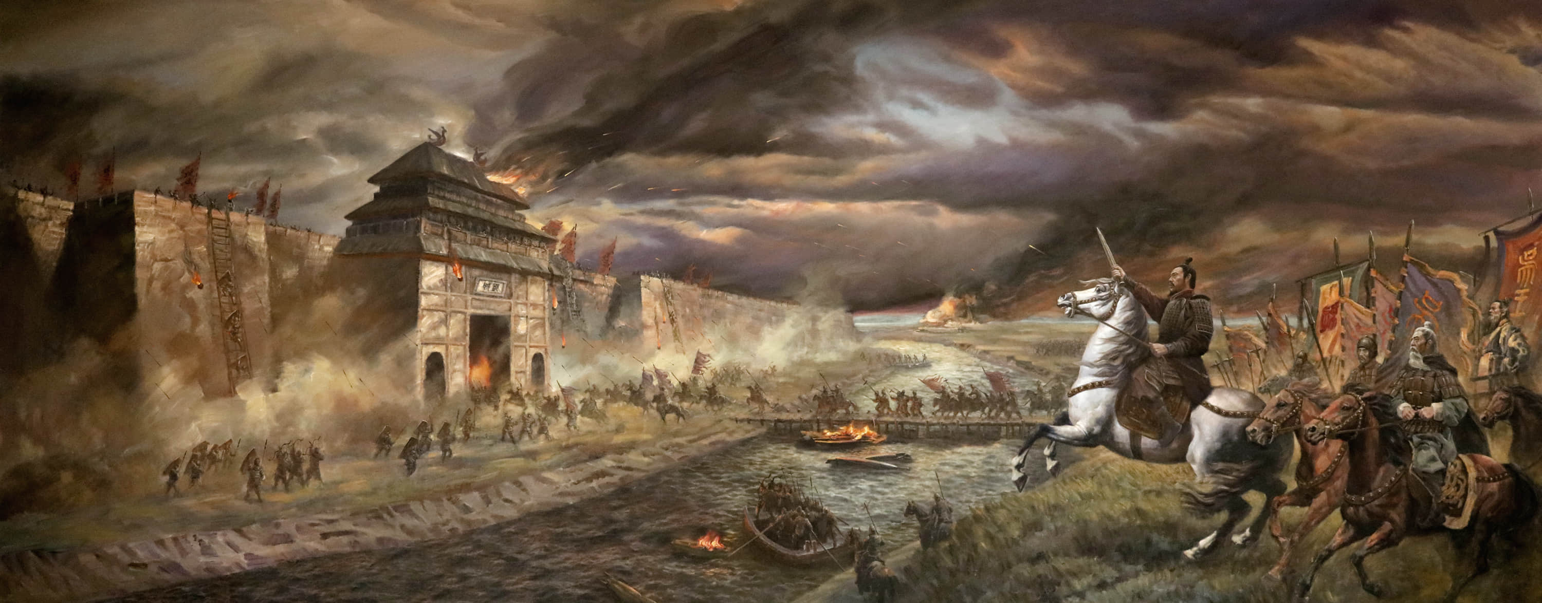 山东临沂汉墓逐渐博物馆壁画《吴军破楚入郢》 李龙.jpg
